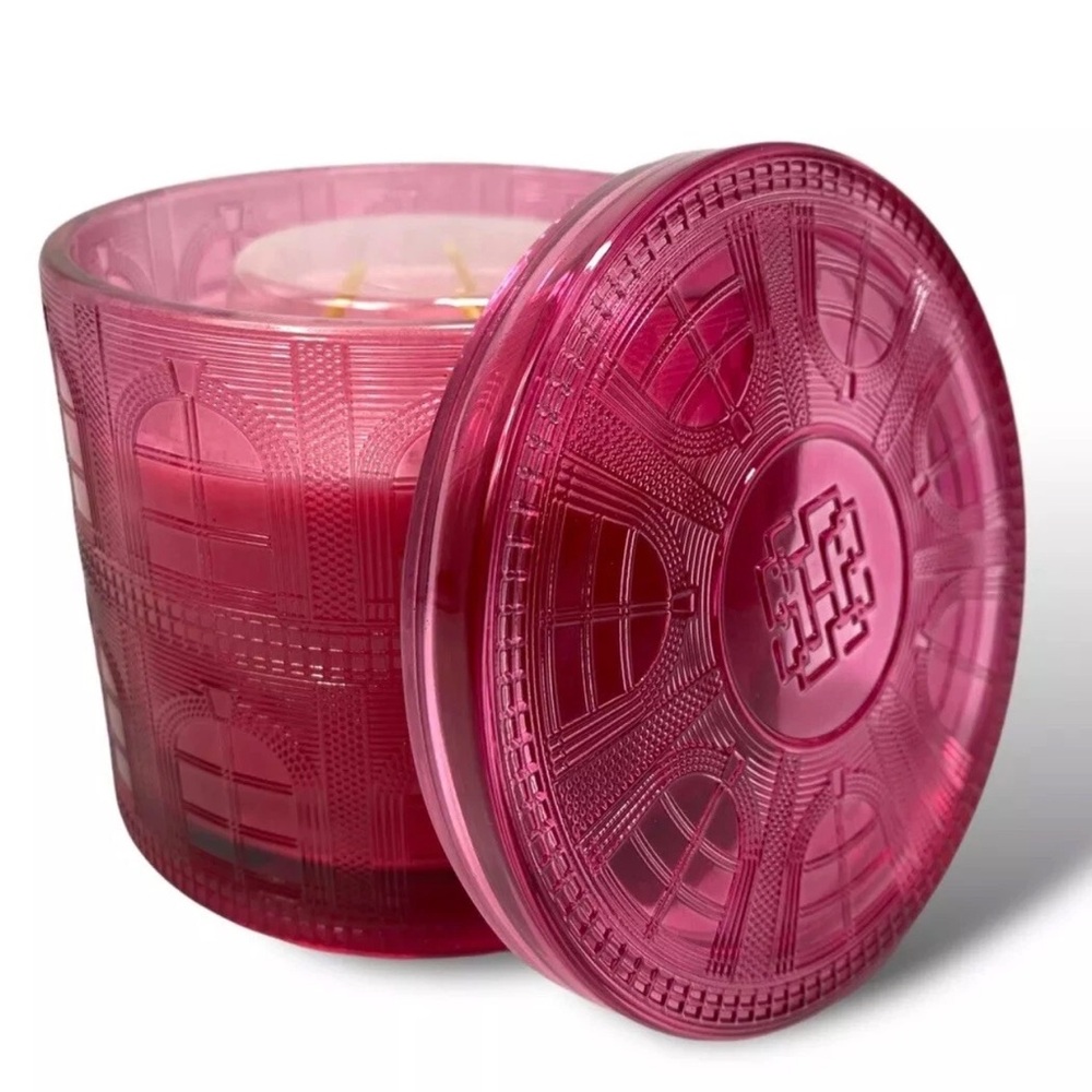 Home Worx by Harry SLATKIN Raspberry Coconut Snowball Three Wick Candle NWT